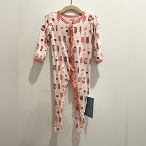 KicKee Pants Print Footie with Zipper Macaroon Popsicles NWT 6-9 months